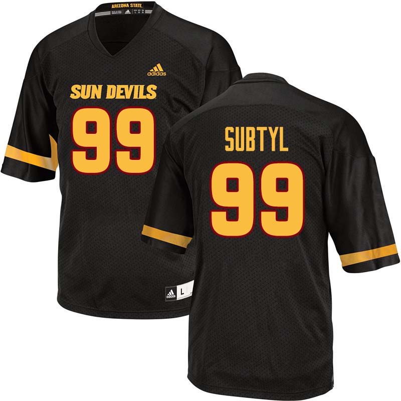 Men #99 Dougladson Subtyl Arizona State Sun Devils College Football Jerseys Sale-Black